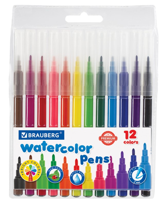 Фломастеры Brauberg 'Premium' 12 цв., 151934