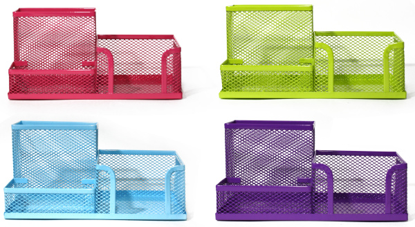 Подставка для канцелярских принадлежностей, металлическая, цвета в ассортименте, AR-9058;цветной