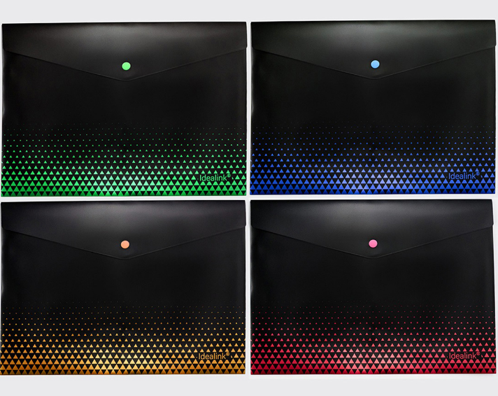 Папка на кнопке пласт. А4 PERFECT арт.HXHO2-20001