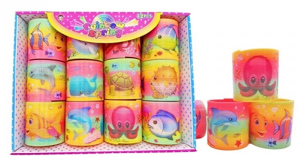 Пружинка-радуга, цвет в ассорт. в дисплее уп-12шт в кор,M250-H60410