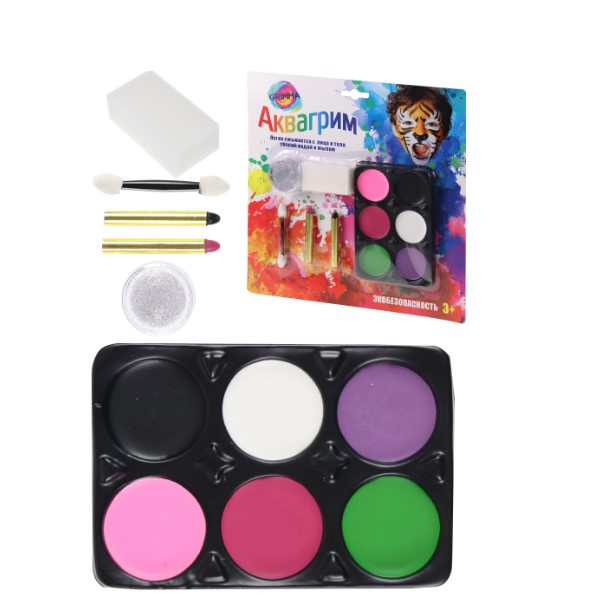 Аквагрим для лица и тела, 'GRIMMA', КС-3596;3598