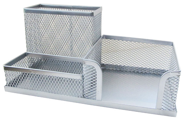 Подставка для канцелярских принадлежностей, металлическая, цвета в ассортименте, AR-9058;серебро