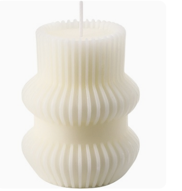 Свеча декоративная Forms, с ароматом розы, 6,5х8 см, белая, УД-7970