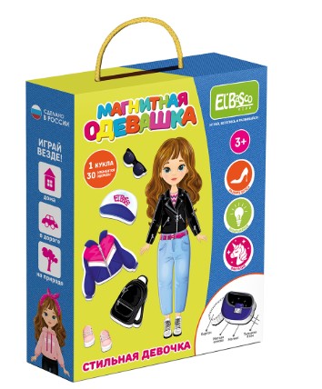 Магнитная игра-одевашка 'Стильная девочка', ET05-007