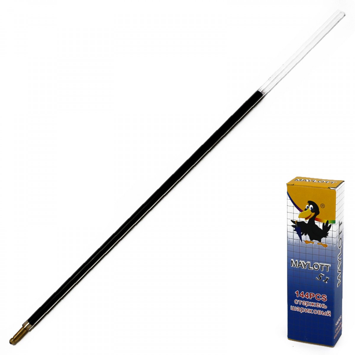 Стержень шариковый, MAYLOTT, 148 мм, черный цвет, MY-5103