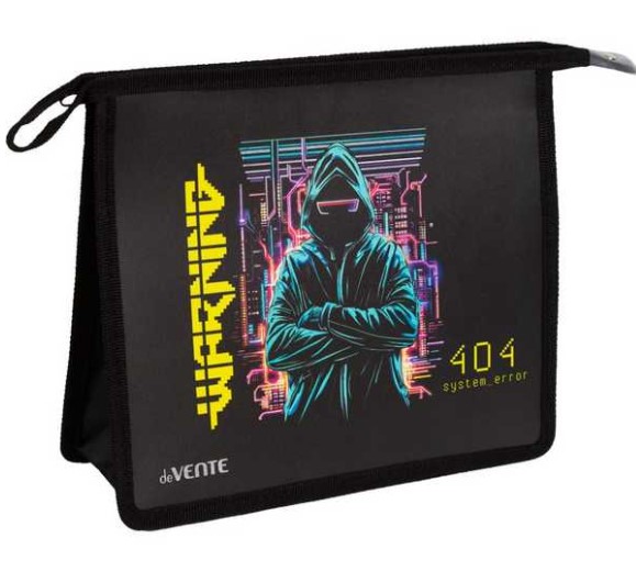 Папка для тетрадей 'deVENTE. Cyber' A5 (243x200x80 мм) с текстильным расширением 80 мм, 8056554