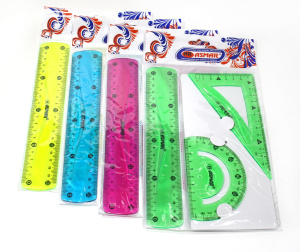 Набор гибкий (линейка, треугольник, транспортир) 20 см, AR-3088