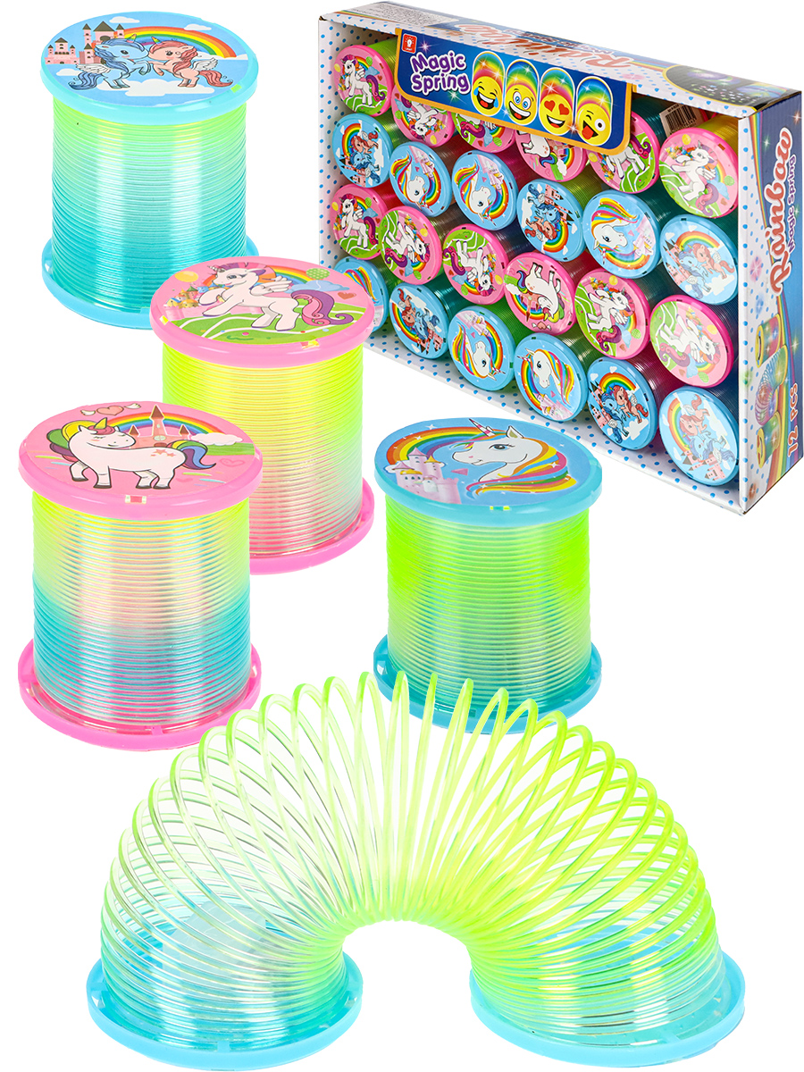 Пружинка радуга, 'Волшебный единорог', 5х6 см, светится в темноте, И-9654