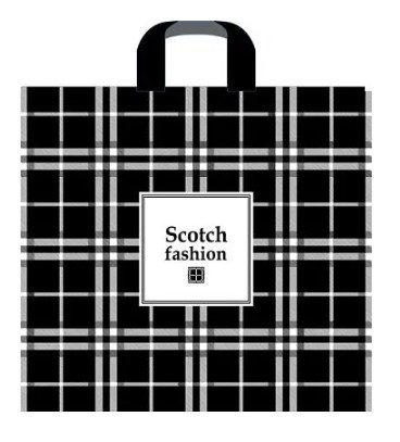 Пакет ПЭ с петлевой ручкой 40х36+4см (110) (Скотч), ПТЛ52027