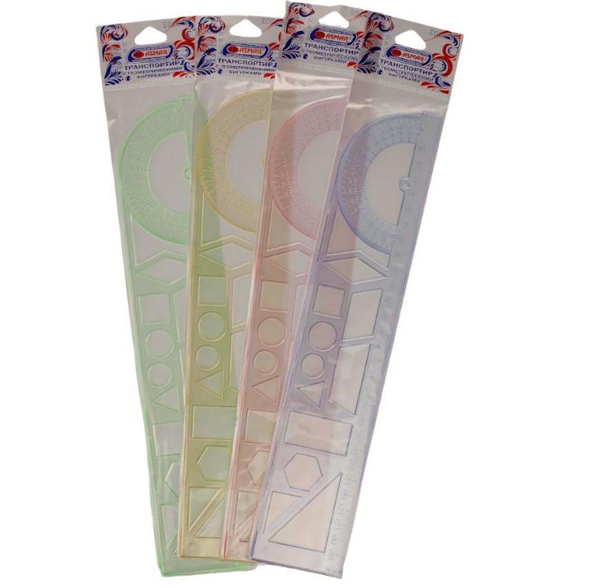 Транспортир с геометрическими фигурками, AR-3103