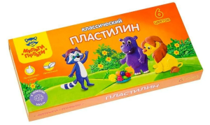 Пластилин Мульти-Пульти "Приключения Енота", 06 цветов, 120г, со стеком, картон КП_10206