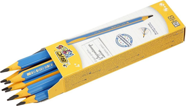 Карандаш ч;гр Bic 'Evolution Kids Boy' HB, трехгран., утолщен., голубой корпус, 138042